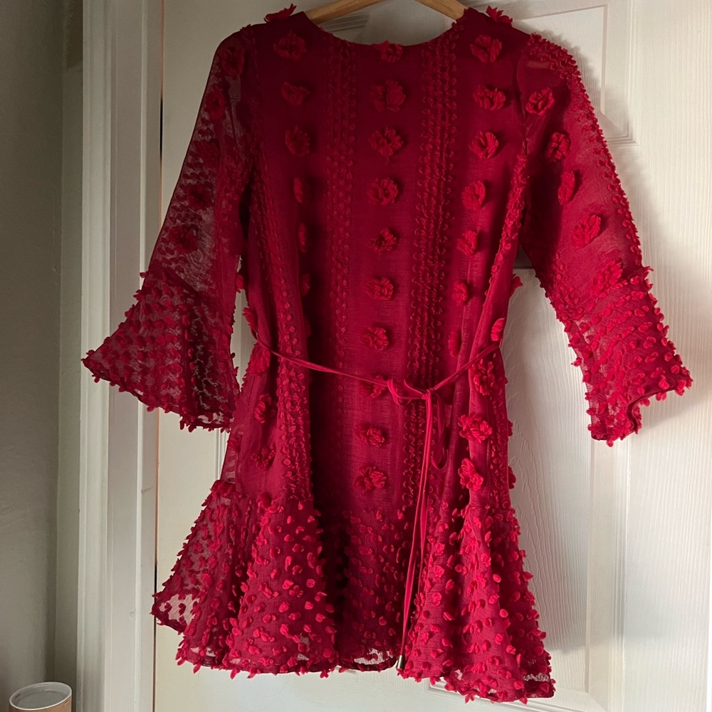 Red Pompom Dress